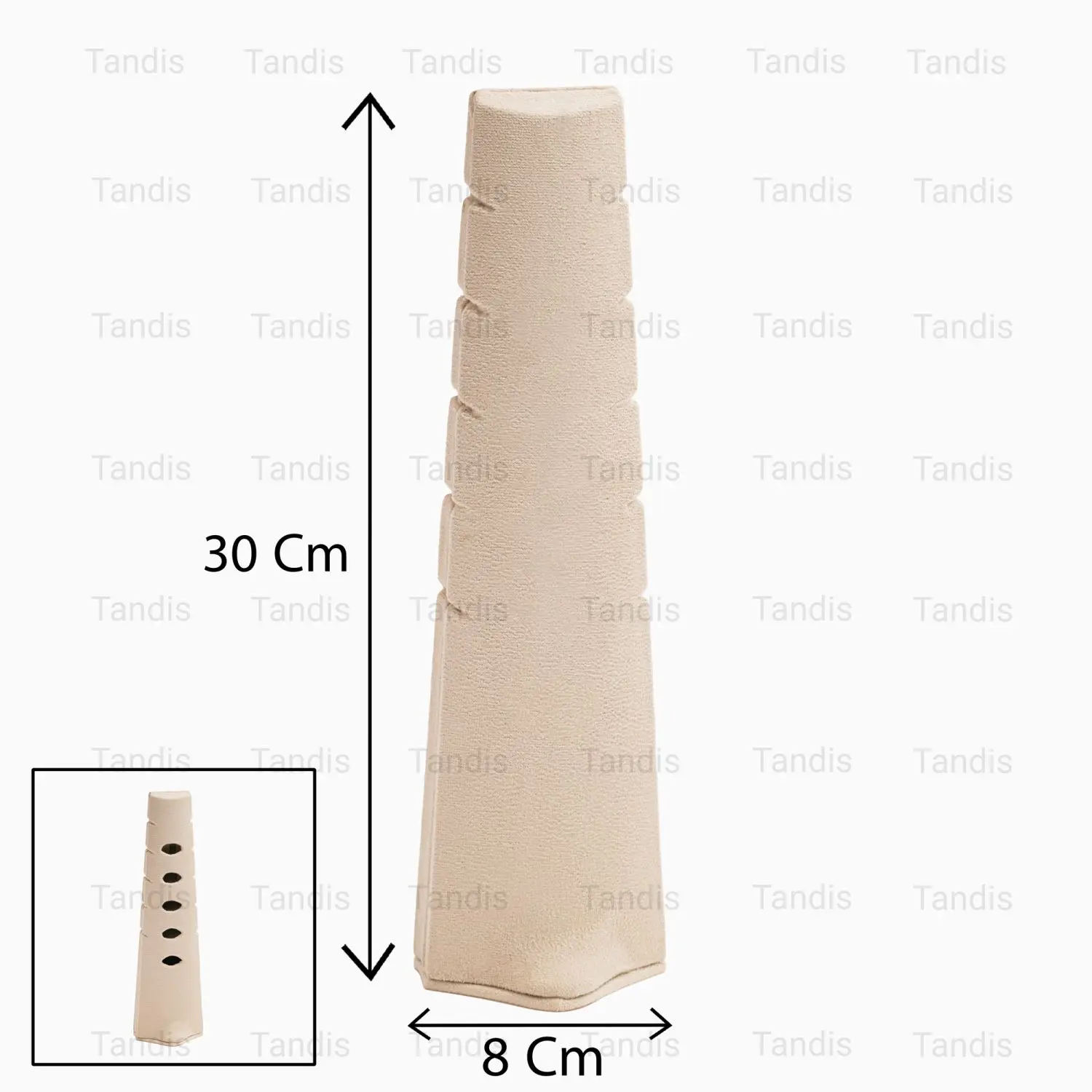 استند گردنی کاج مخمل رنگ کرم